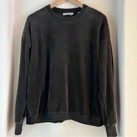 Vince Velour Long Sleeve Crewneck Pullover - Picture 2 of 6
